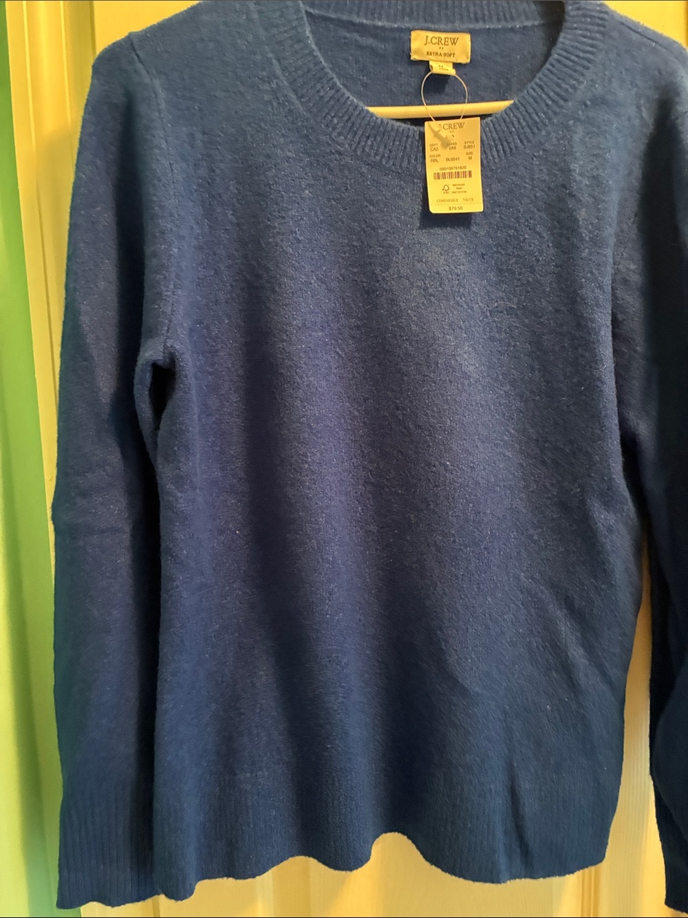 J. Crew ladies Crewneck Sweater I soft Royal blue